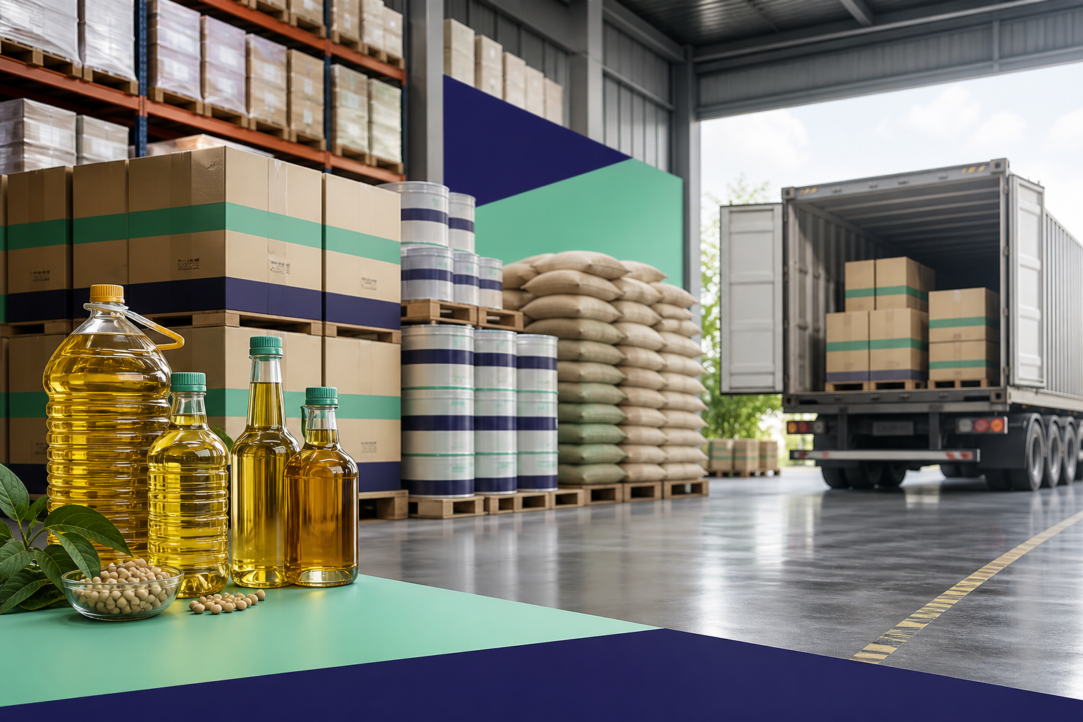 Vegetable oil distribution and warehouse supply management